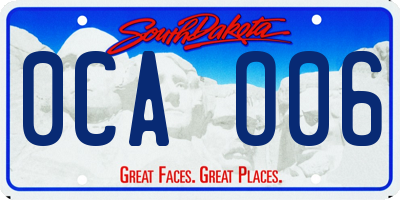 SD license plate 0CAO06