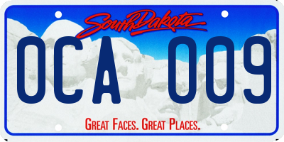 SD license plate 0CAO09
