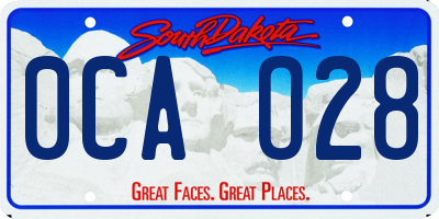 SD license plate 0CAO28