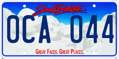 SD license plate 0CAO44