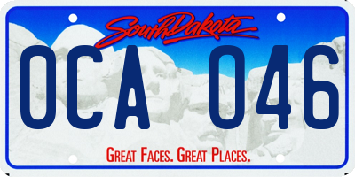 SD license plate 0CAO46