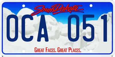 SD license plate 0CAO51