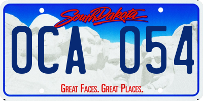 SD license plate 0CAO54