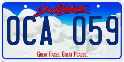 SD license plate 0CAO59