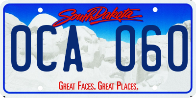 SD license plate 0CAO60