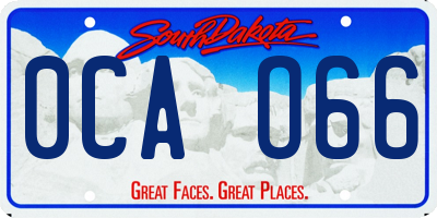 SD license plate 0CAO66