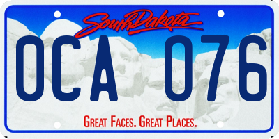 SD license plate 0CAO76
