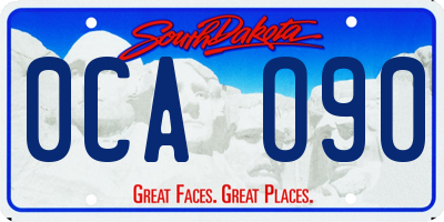 SD license plate 0CAO90