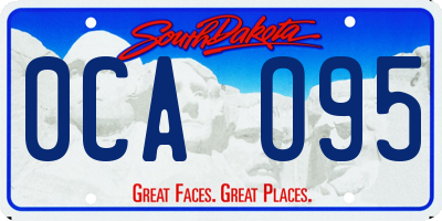 SD license plate 0CAO95