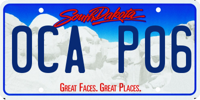 SD license plate 0CAP06