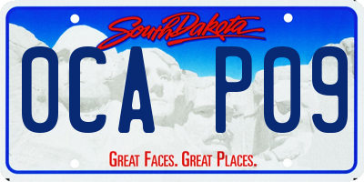 SD license plate 0CAP09