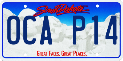 SD license plate 0CAP14