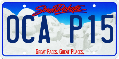 SD license plate 0CAP15
