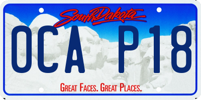 SD license plate 0CAP18