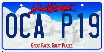 SD license plate 0CAP19