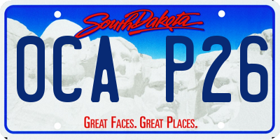 SD license plate 0CAP26