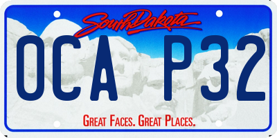 SD license plate 0CAP32