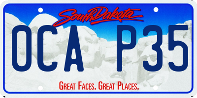 SD license plate 0CAP35