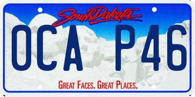 SD license plate 0CAP46