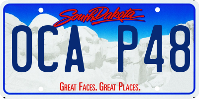 SD license plate 0CAP48