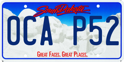 SD license plate 0CAP52