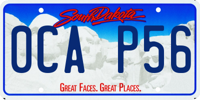 SD license plate 0CAP56