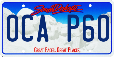 SD license plate 0CAP60