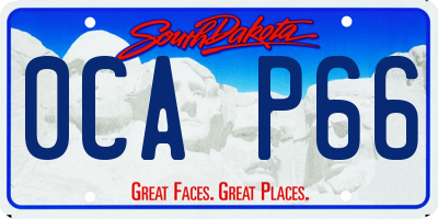 SD license plate 0CAP66
