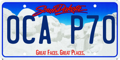 SD license plate 0CAP70