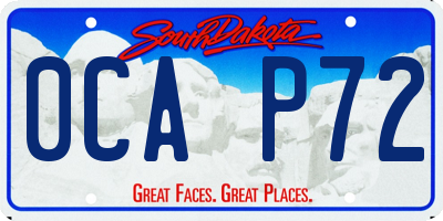 SD license plate 0CAP72