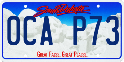 SD license plate 0CAP73
