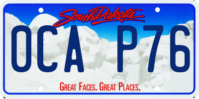SD license plate 0CAP76