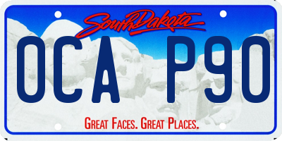 SD license plate 0CAP90