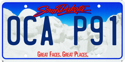 SD license plate 0CAP91