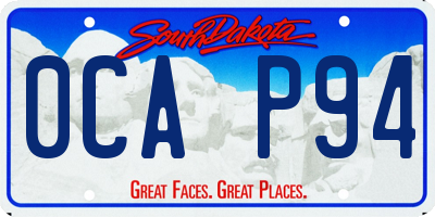 SD license plate 0CAP94