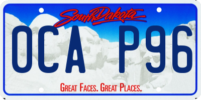 SD license plate 0CAP96