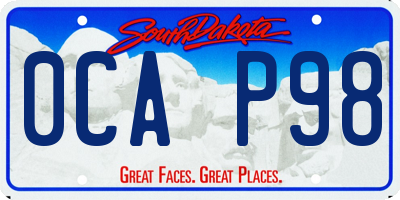 SD license plate 0CAP98