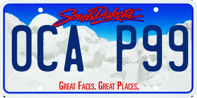 SD license plate 0CAP99