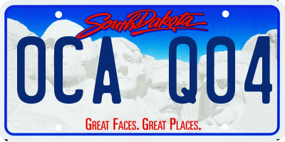 SD license plate 0CAQ04