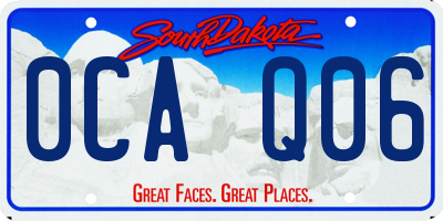 SD license plate 0CAQ06