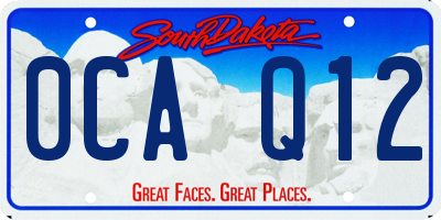SD license plate 0CAQ12