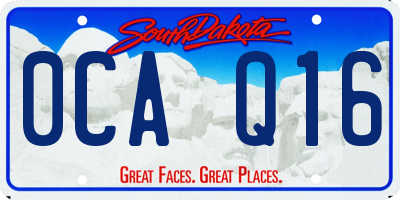 SD license plate 0CAQ16