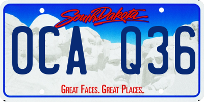 SD license plate 0CAQ36
