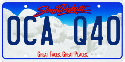 SD license plate 0CAQ40