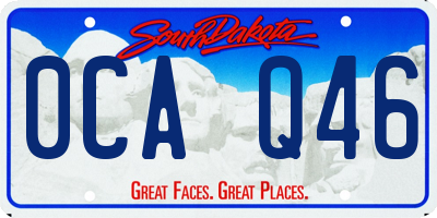 SD license plate 0CAQ46