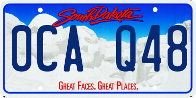 SD license plate 0CAQ48