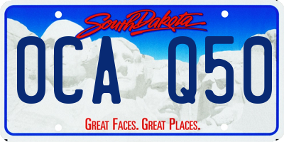 SD license plate 0CAQ50