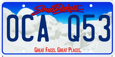 SD license plate 0CAQ53