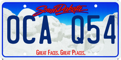 SD license plate 0CAQ54