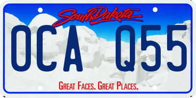 SD license plate 0CAQ55